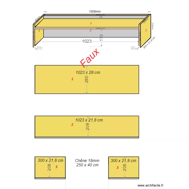 Tablette table basse 07. Plan de Tablette table basse 07. Plan de