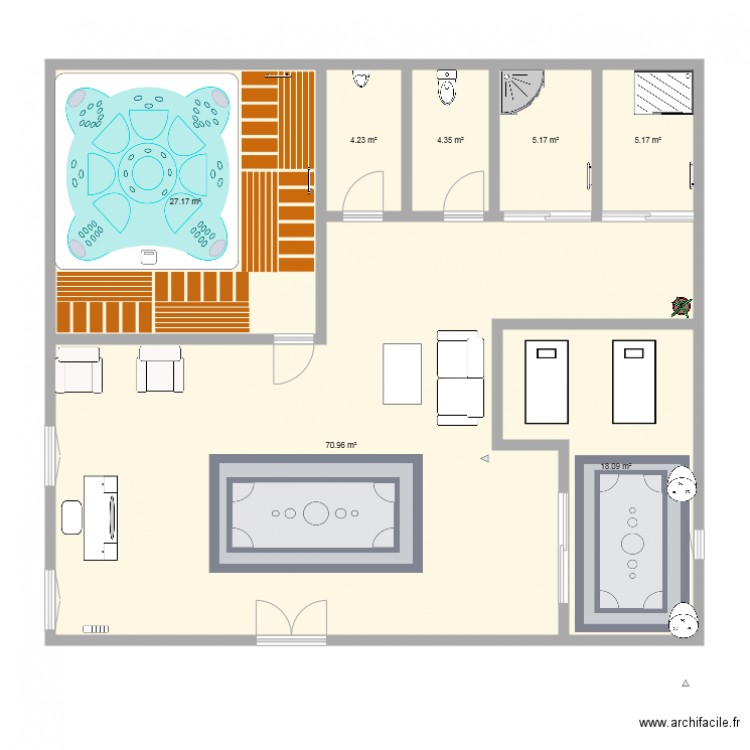 plan spa . Plan de 0 pièce et 0 m2