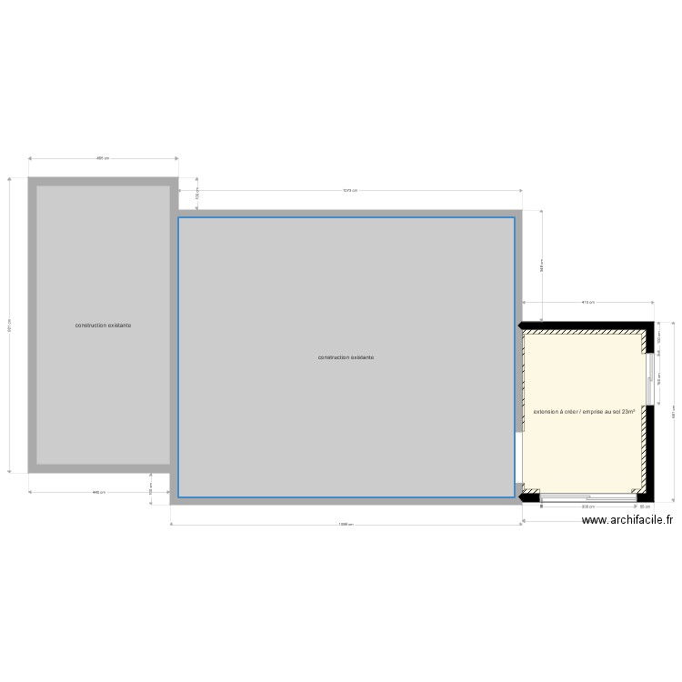 extension 4. Plan de 0 pièce et 0 m2