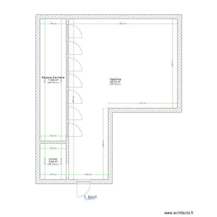 Maison de l'emploi. Plan de 19 pièces et 377 m2