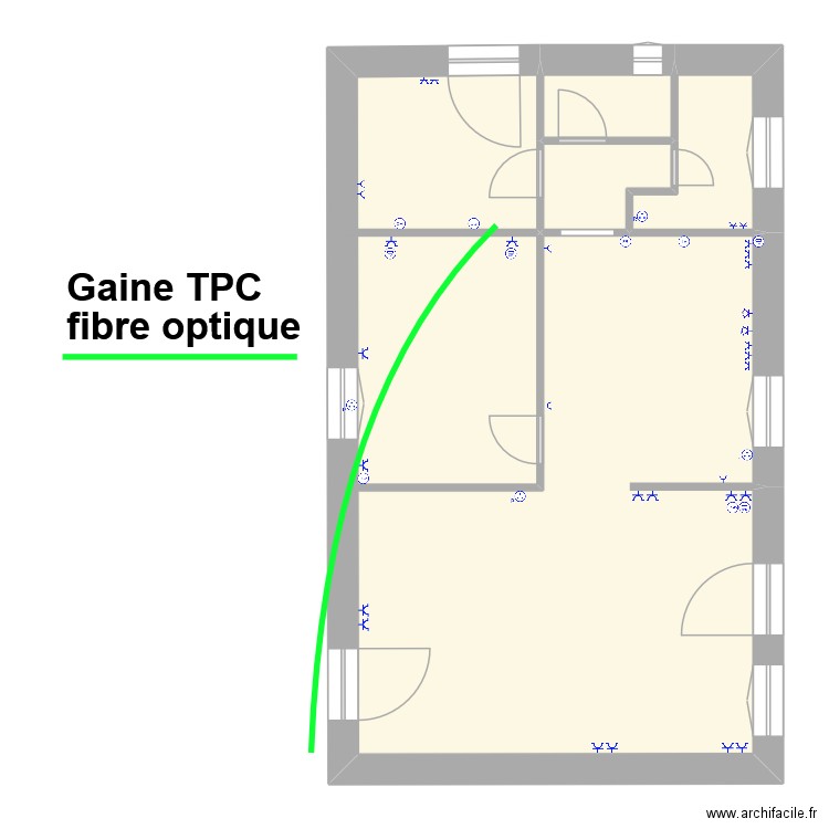 Joris fibre. Plan de 4 pièces et 73 m2