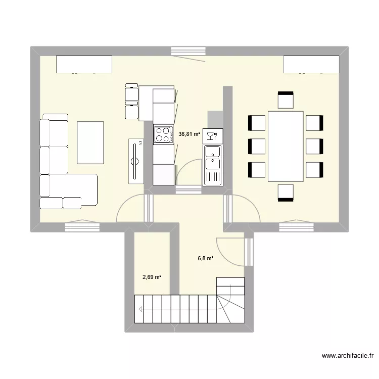 8 CERNAY. Plan de 3 et 46 m² 8 CERNAY. Plan de 3 et 46 m²