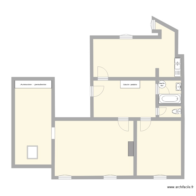 ARQUEBUSE appart 2ème etg gauche. Plan de 0 pièce et 0 m2