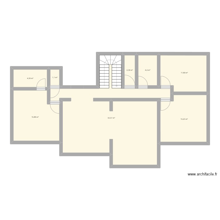 maison bouc bel air. Plan de 8 pièces et 108 m2