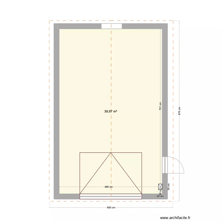 hangar. Plan de 