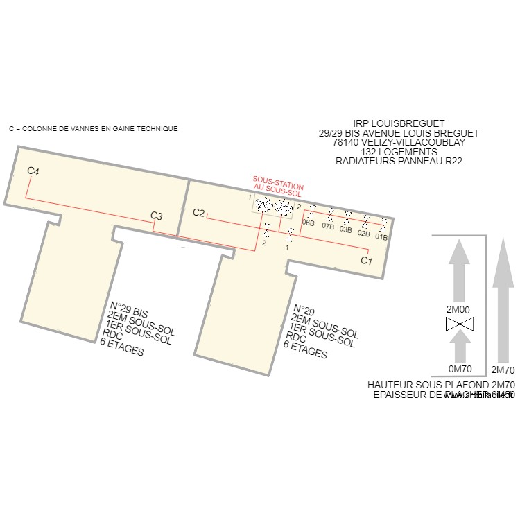 IRP VELIZY-VILLACOUBLAY. Plan de 1 pièce et 1793 m2