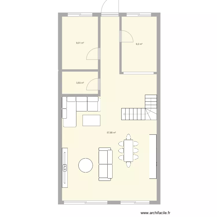 Projet Terrain 233m2. Plan de 