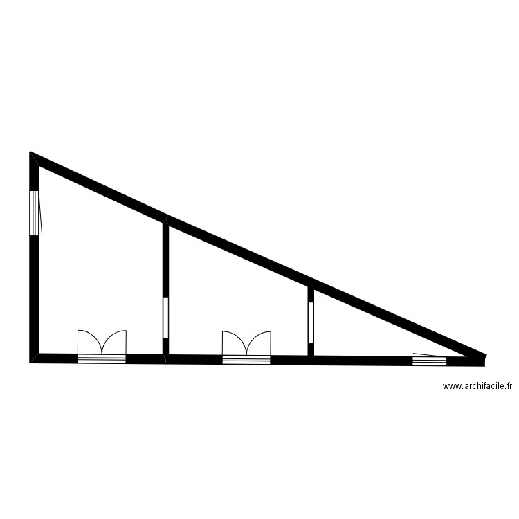 TROUE LOPEZ. Plan de 1 pièce et 17 m2