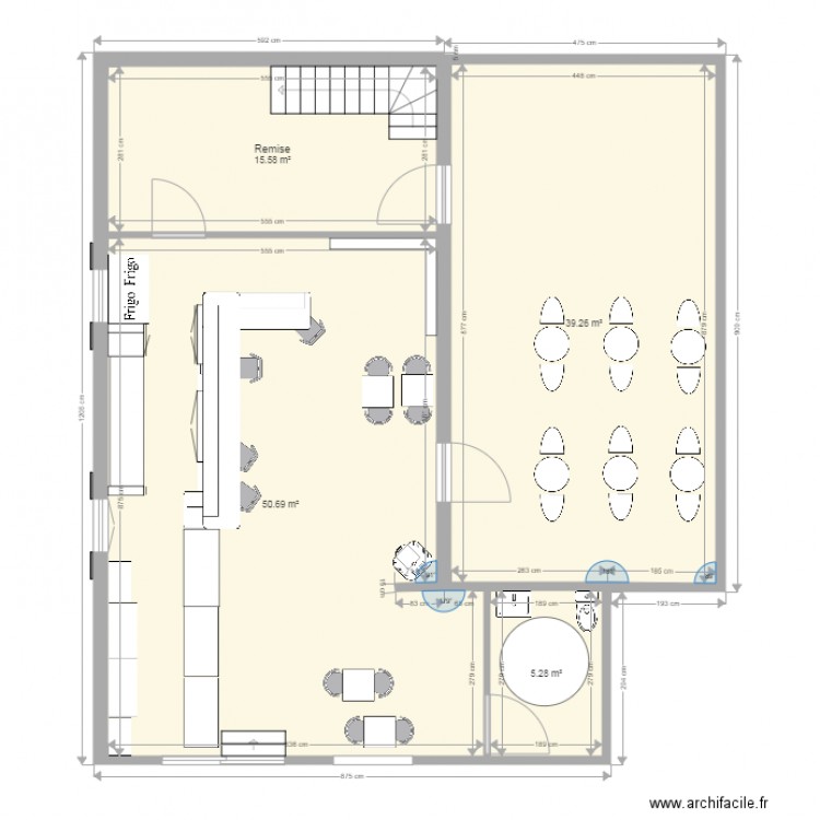 Bar . Plan de 0 pièce et 0 m2