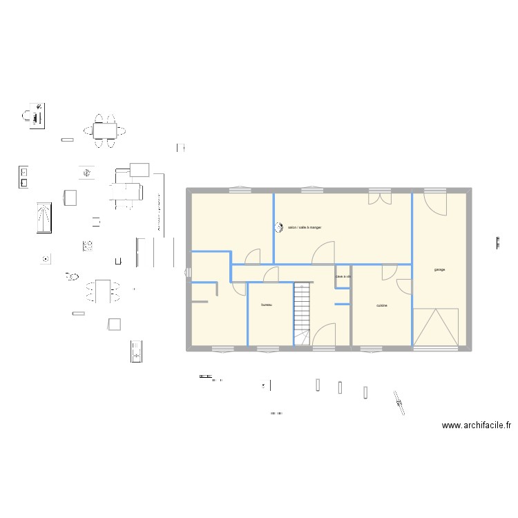 maison modif. Plan de 0 pièce et 0 m2