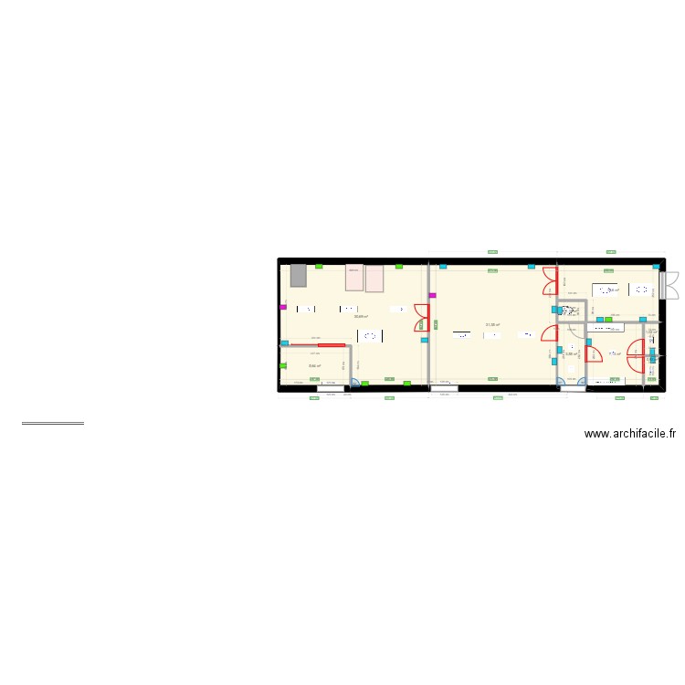 PLAN ESC5. Plan de 9 pièces et 92 m2