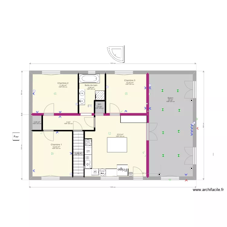 CASTRES 1ER ETAGE. Plan de 