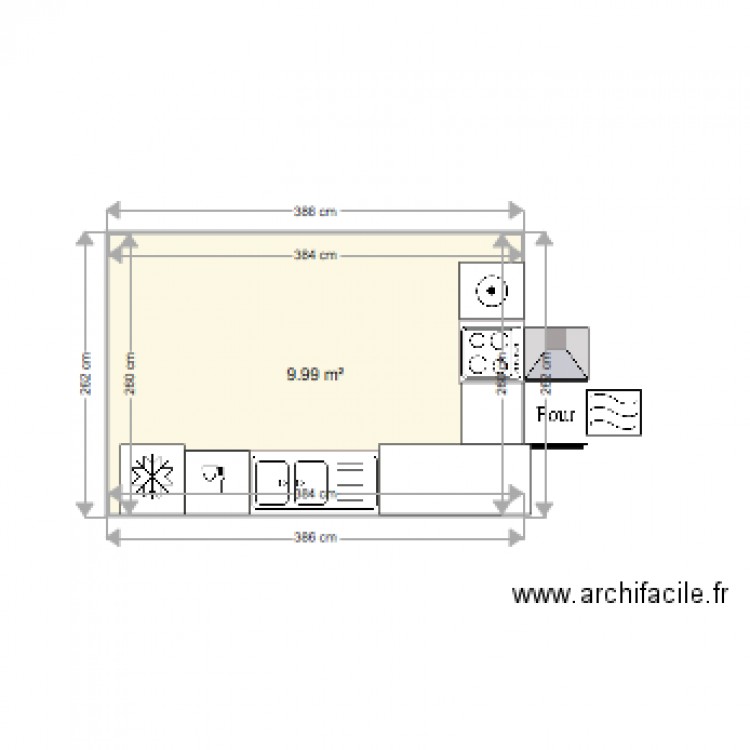 CUISINE NIVEAU 0. Plan de 0 pièce et 0 m2