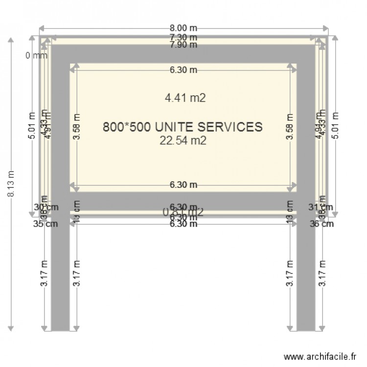 unité services 2. Plan de 0 pièce et 0 m2