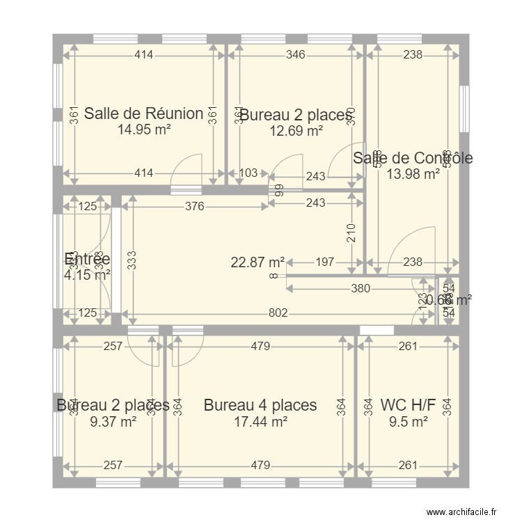 Bureau SMR. Plan de 0 pièce et 0 m2