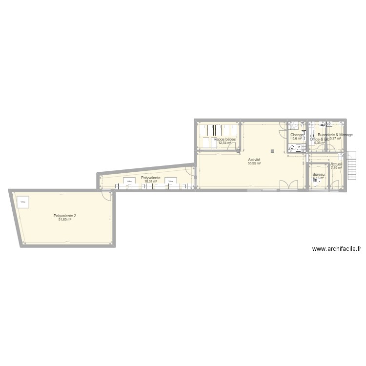 91 CORBEIL ARCHE Projet PMI V2 ArL 170522. Plan de 12 pièces et 182 m2