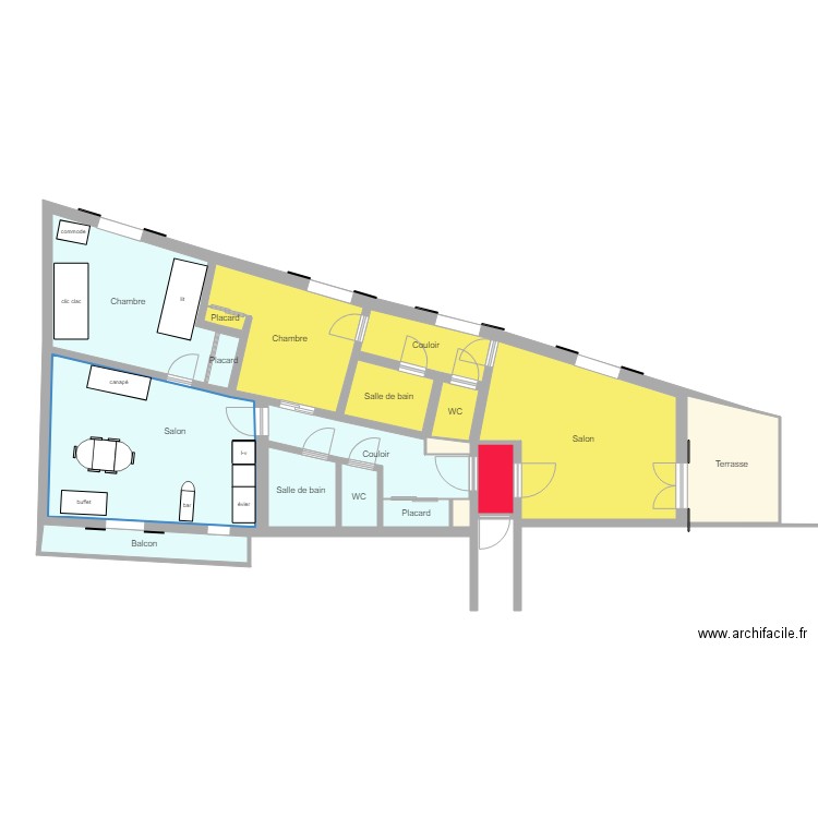 Relais des Aravis appartements 6 et 7. Plan de 0 pièce et 0 m2