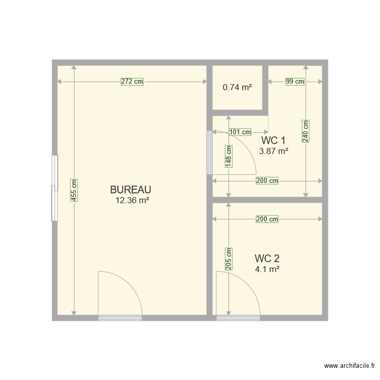 BUREAU . Plan de 0 pièce et 0 m2