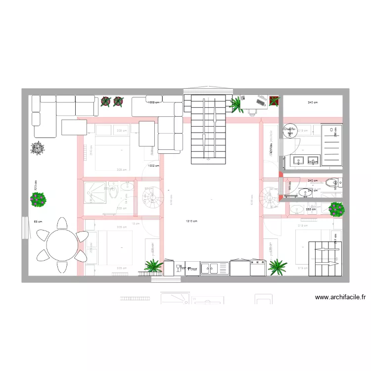 La Maison Loft RDC 2019 bas et haut. Plan de 