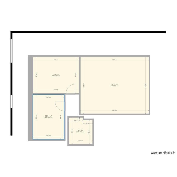 Appartement 5. Plan de 4 pièces et 59 m2