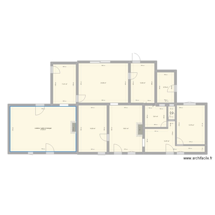 version 2 plan Anais. Plan de 11 pièces et 162 m2