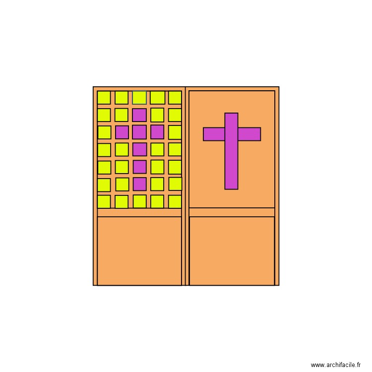 porte église. Plan de 0 pièce et 0 m2