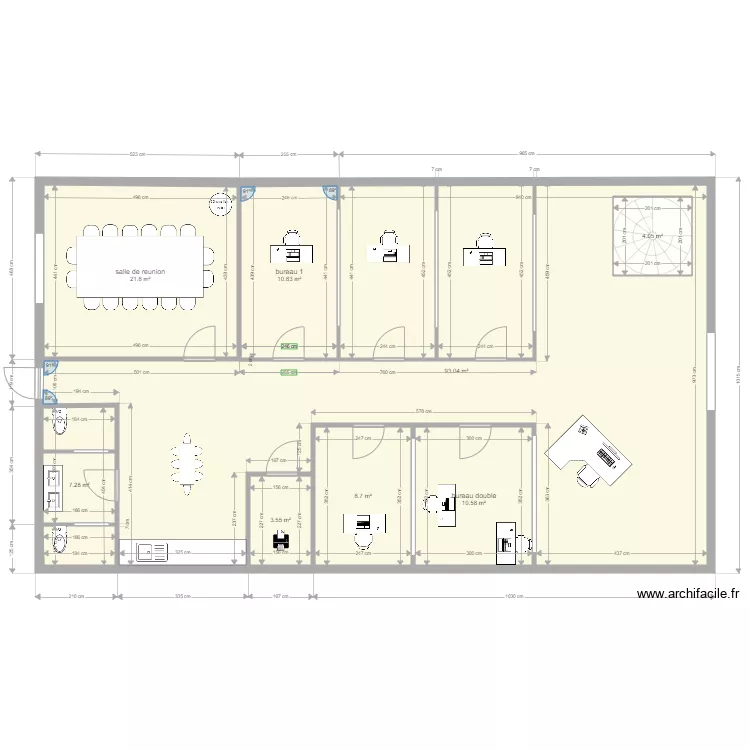 agence fuveau distribution bureaux. Plan de 