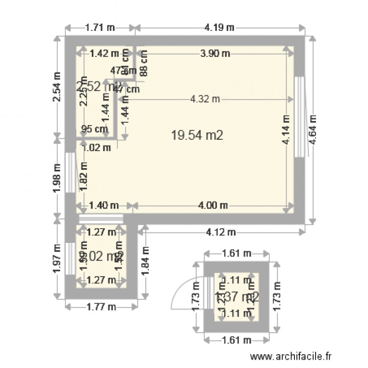 FILLE 1 le. Plan de 0 pièce et 0 m2