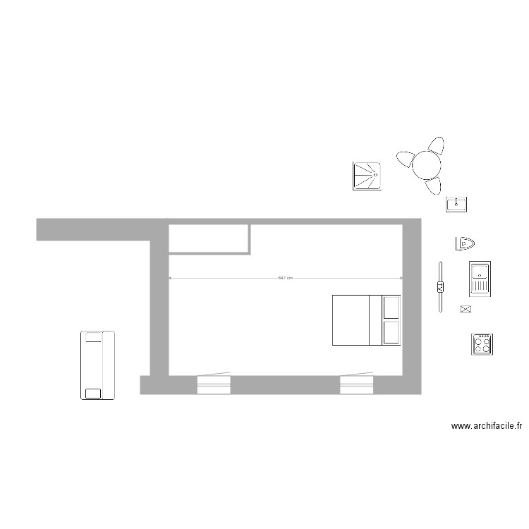 appartement rdc. Plan de 0 pièce et 0 m2