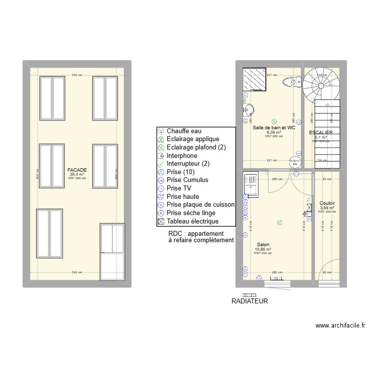 plan ESTEVES 2. Plan de 9 pièces et 94 m2