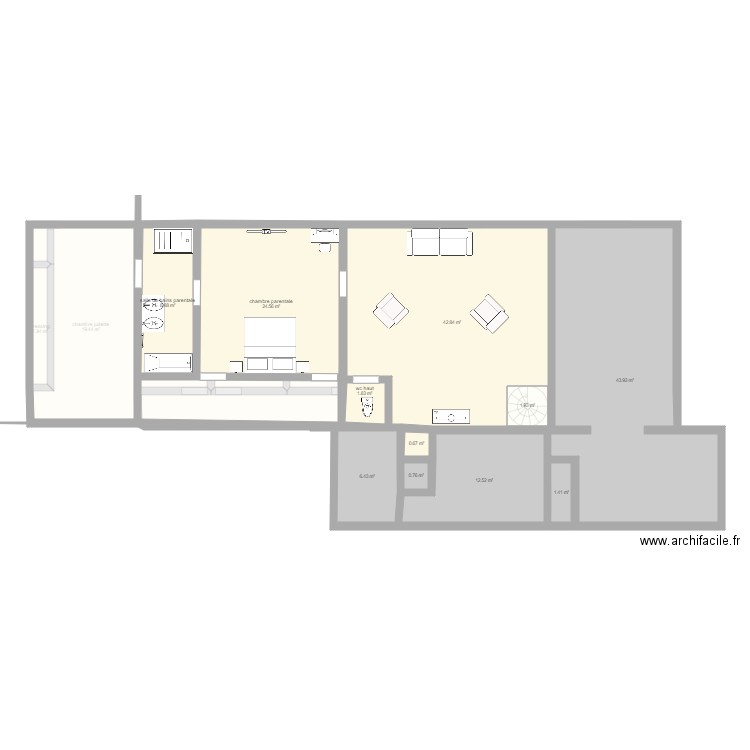 etage. Plan de 0 pièce et 0 m2