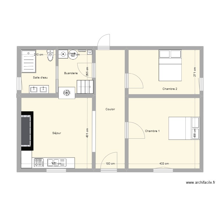 Maison 1. Plan de 0 pièce et 0 m2