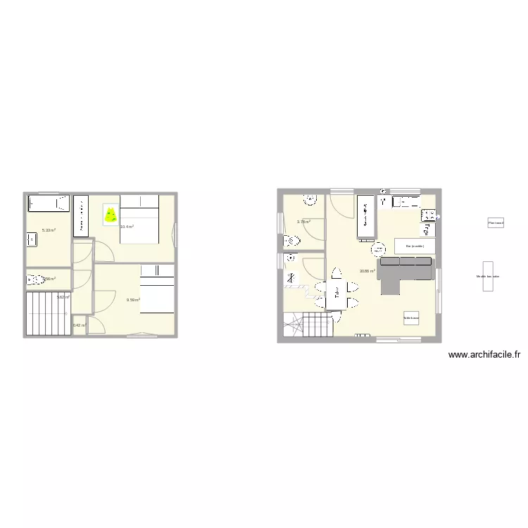 maison flies. Plan de 