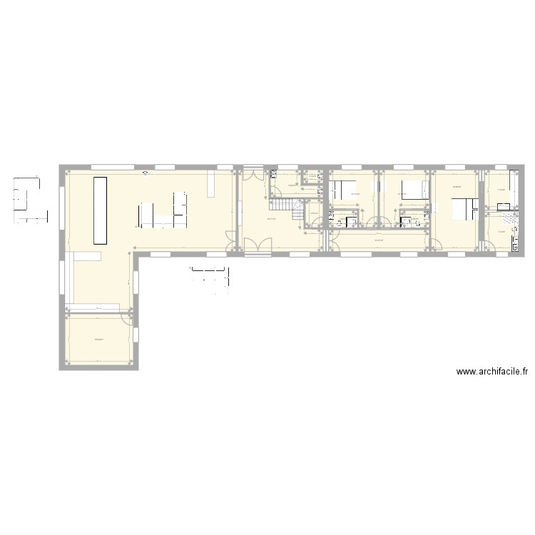 St Georges idées 5 RDC. Plan de 14 pièces et 229 m2