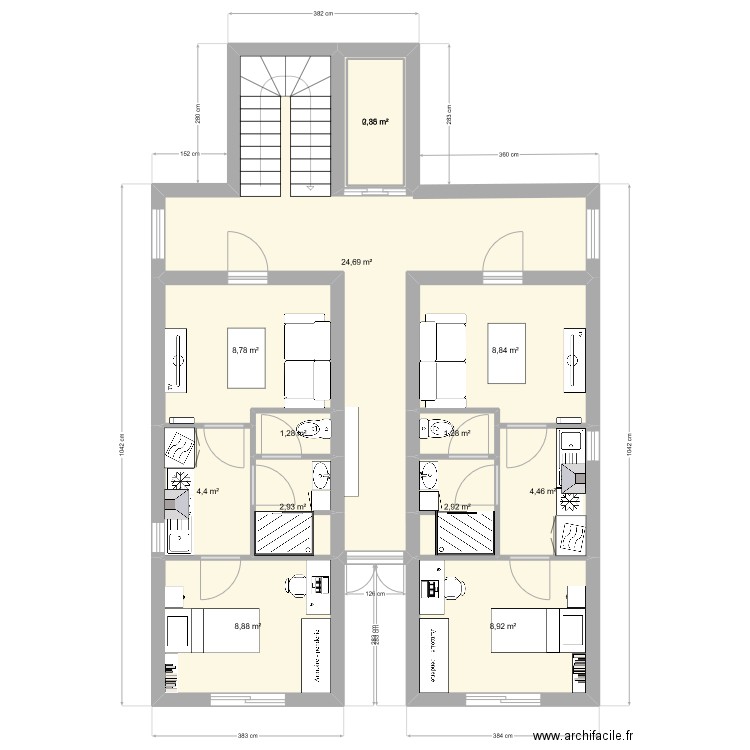 Garage a velo. Plan de 0 pièce et 0 m2