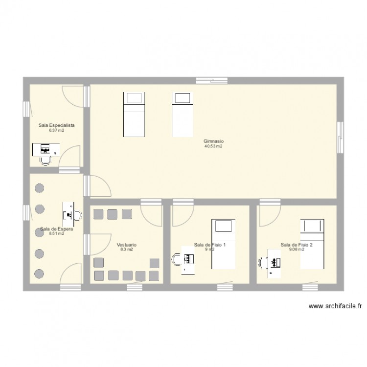 plan appartement kiné