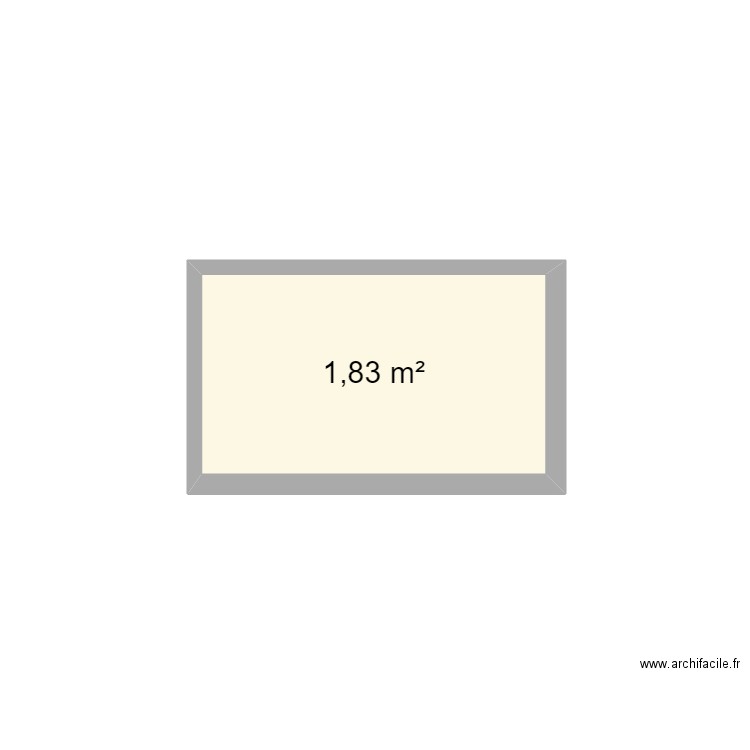 SDB JAMES. Plan de 1 pièce et 2 m2