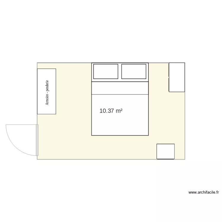 chambre m. Plan de chambre m. Plan de