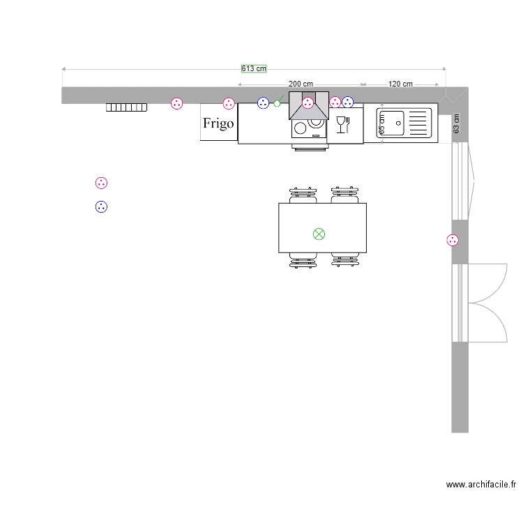 Cuisine RDC12. Plan de 0 pièce et 0 m2