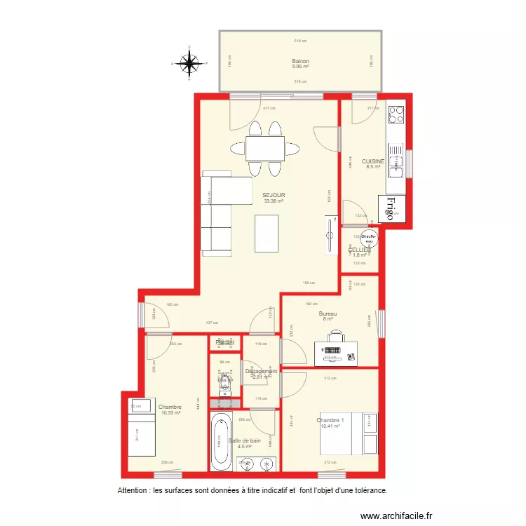 BI 1871 c&ocirc;t&eacute;. Plan de 