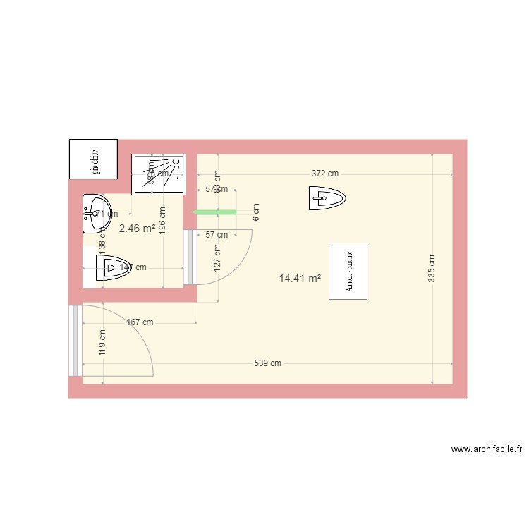 chambre 252 tournan. Plan de 0 pièce et 0 m2