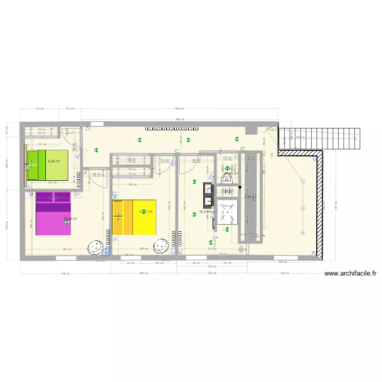Electricit&eacute; Cloisons Chauffage &eacute;tage . Plan de 