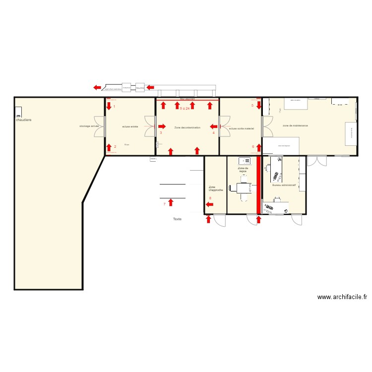 plan valeur aeraulique. Plan de 9 pièces et 164 m2