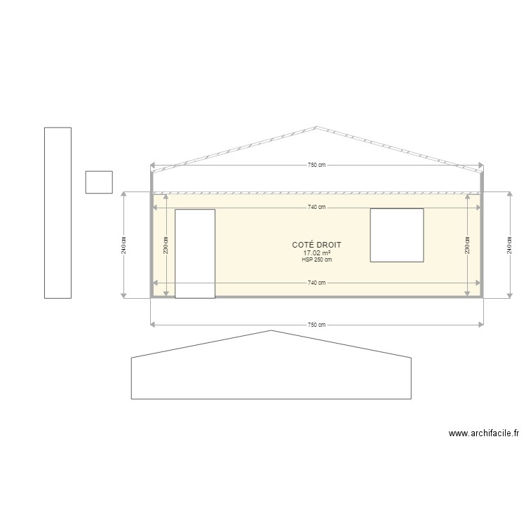 GARAGE DROIT. Plan de 0 pièce et 0 m2