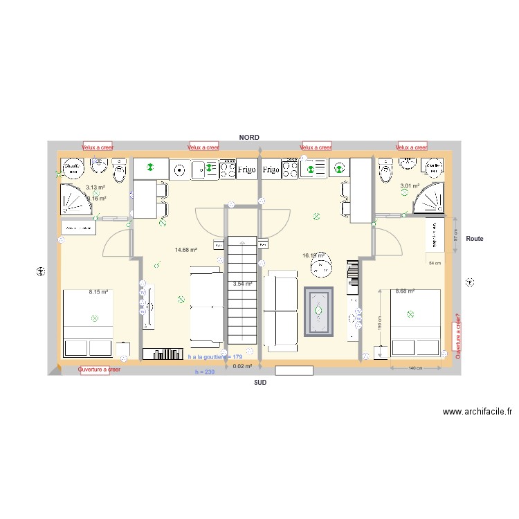 Ecurie Etage Pinceloup Option4. Plan de 0 pièce et 0 m2