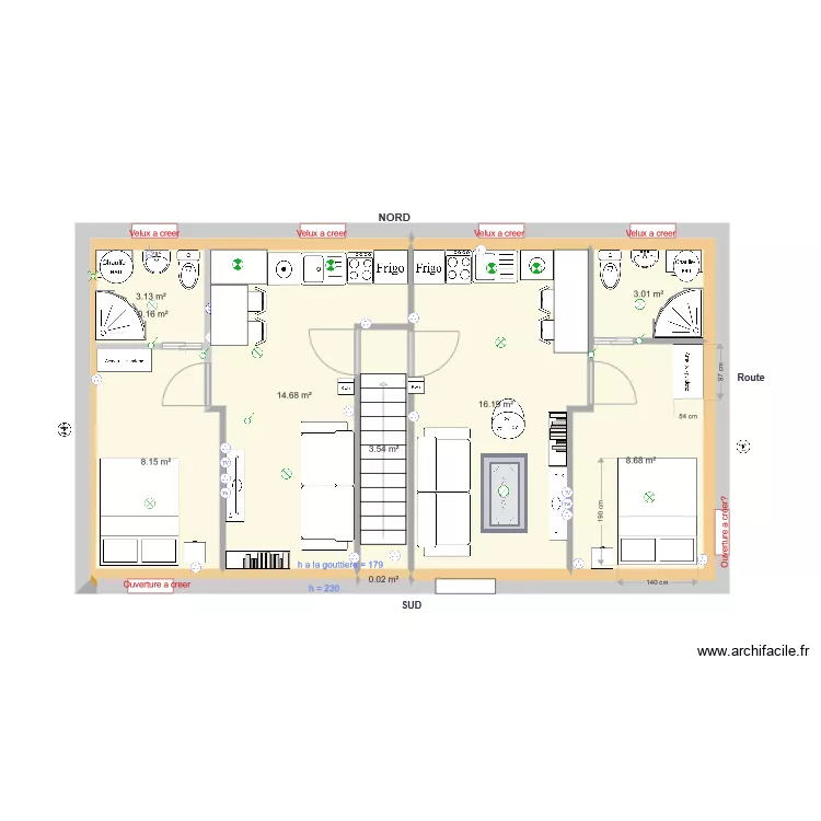 Ecurie Etage Pinceloup Option4. Plan de 