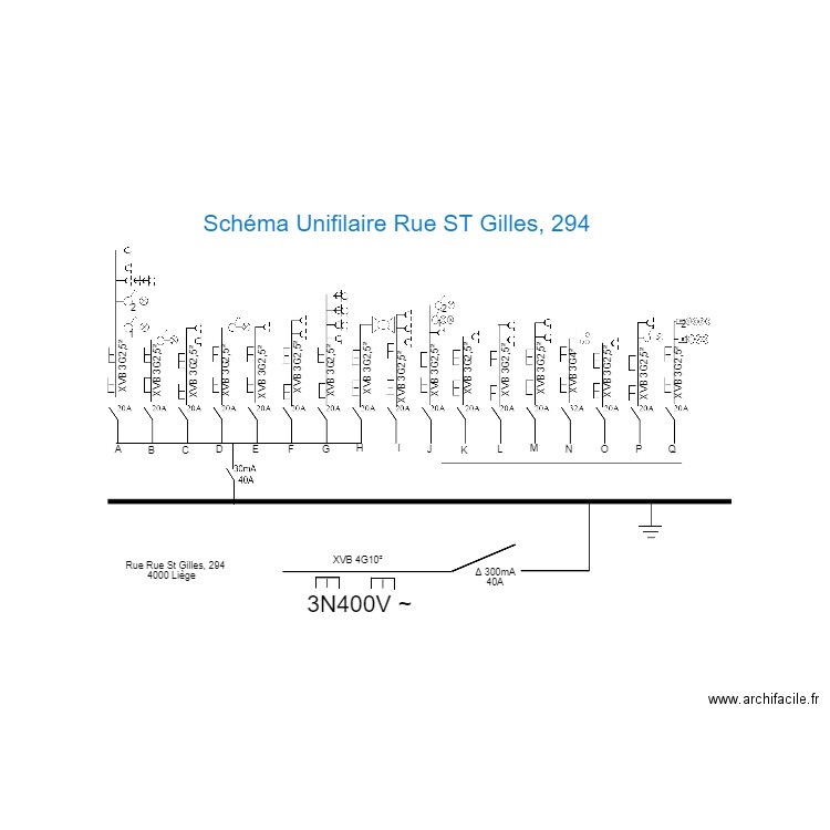 unifilaire. Plan de 0 pièce et 0 m2