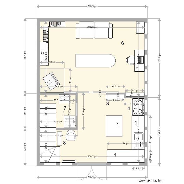 Grange bâtiment de service. Plan de 0 pièce et 0 m2