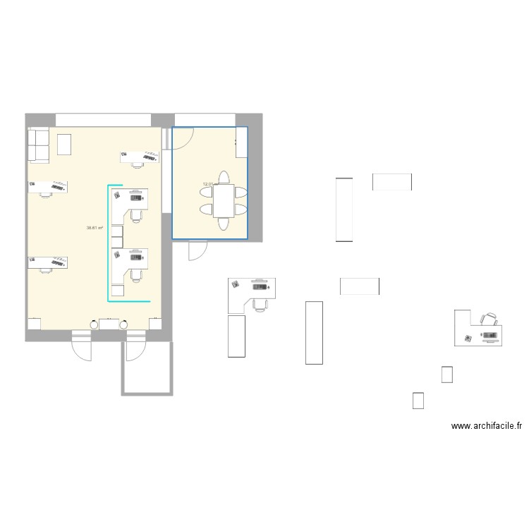 plane bureau . Plan de 0 pièce et 0 m2