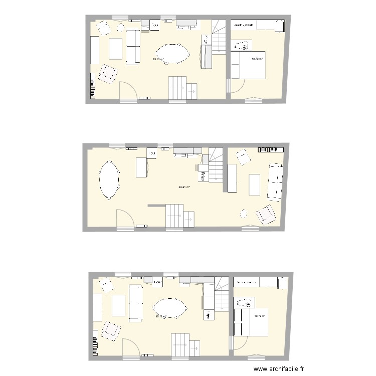 étage 1 bonnes dimensions. Plan de 0 pièce et 0 m2